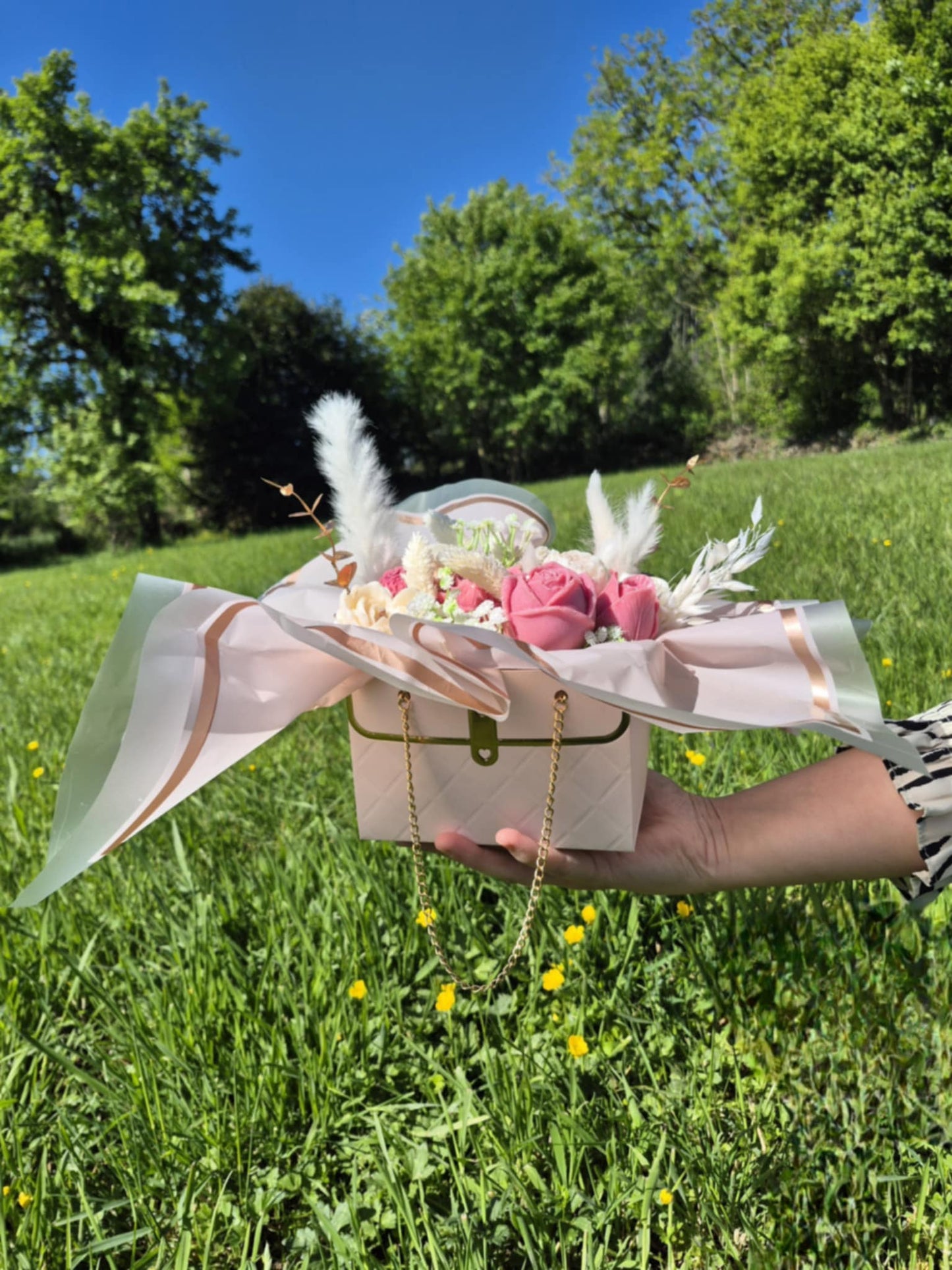 Bouquet Flora – Fondants parfumés en fleurs dans sac à main