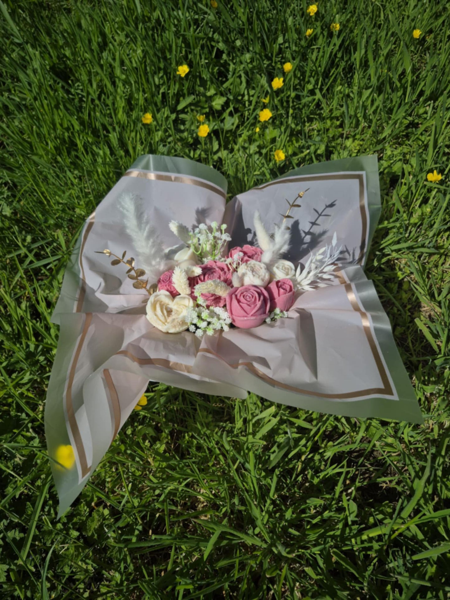 Bouquet Flora – Fondants parfumés en fleurs dans sac à main