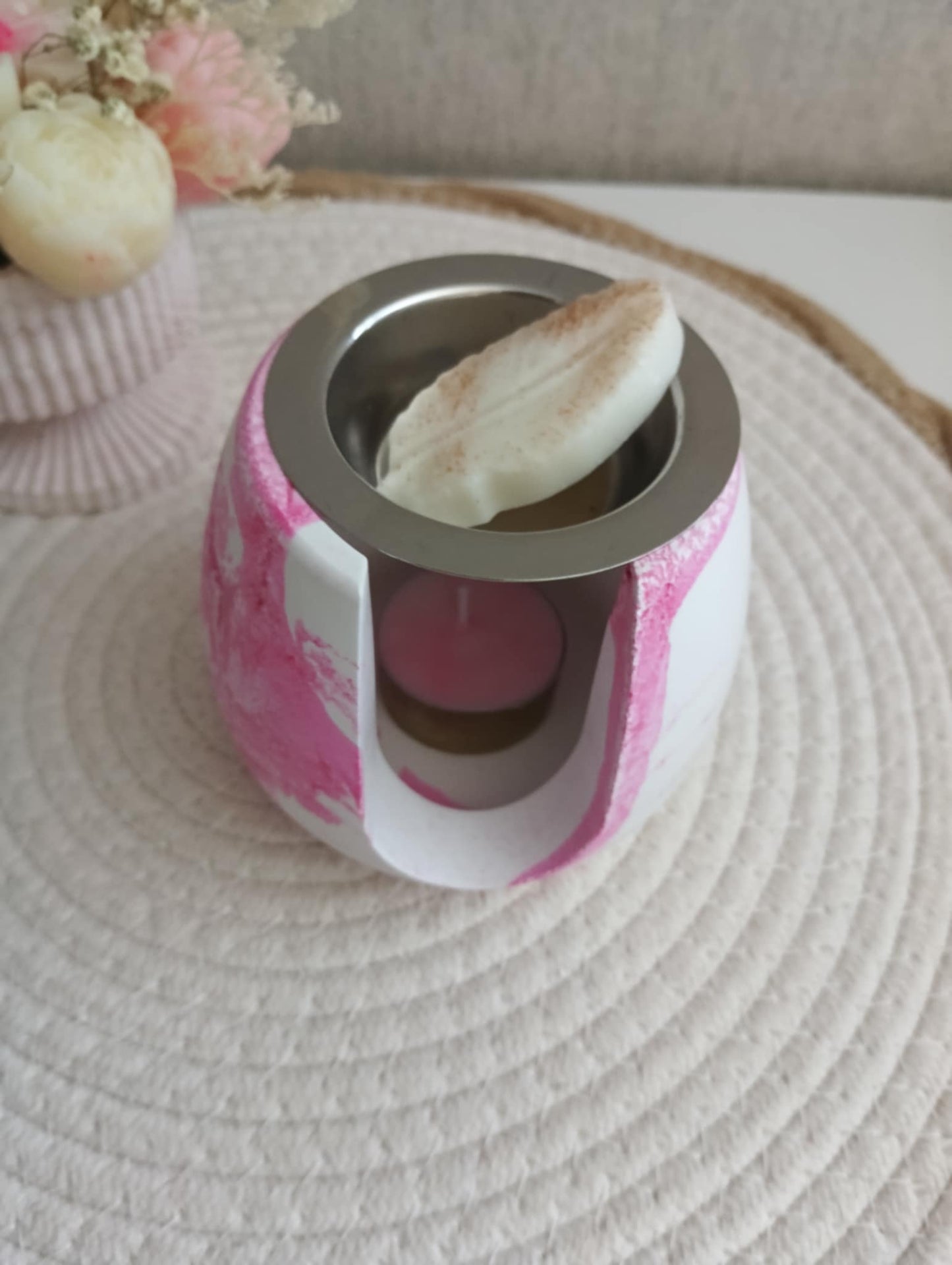 🕯️ Brûleur parfumé artisanal Yuna – Diffuseur de fondants fait main | Galiyumi Créas