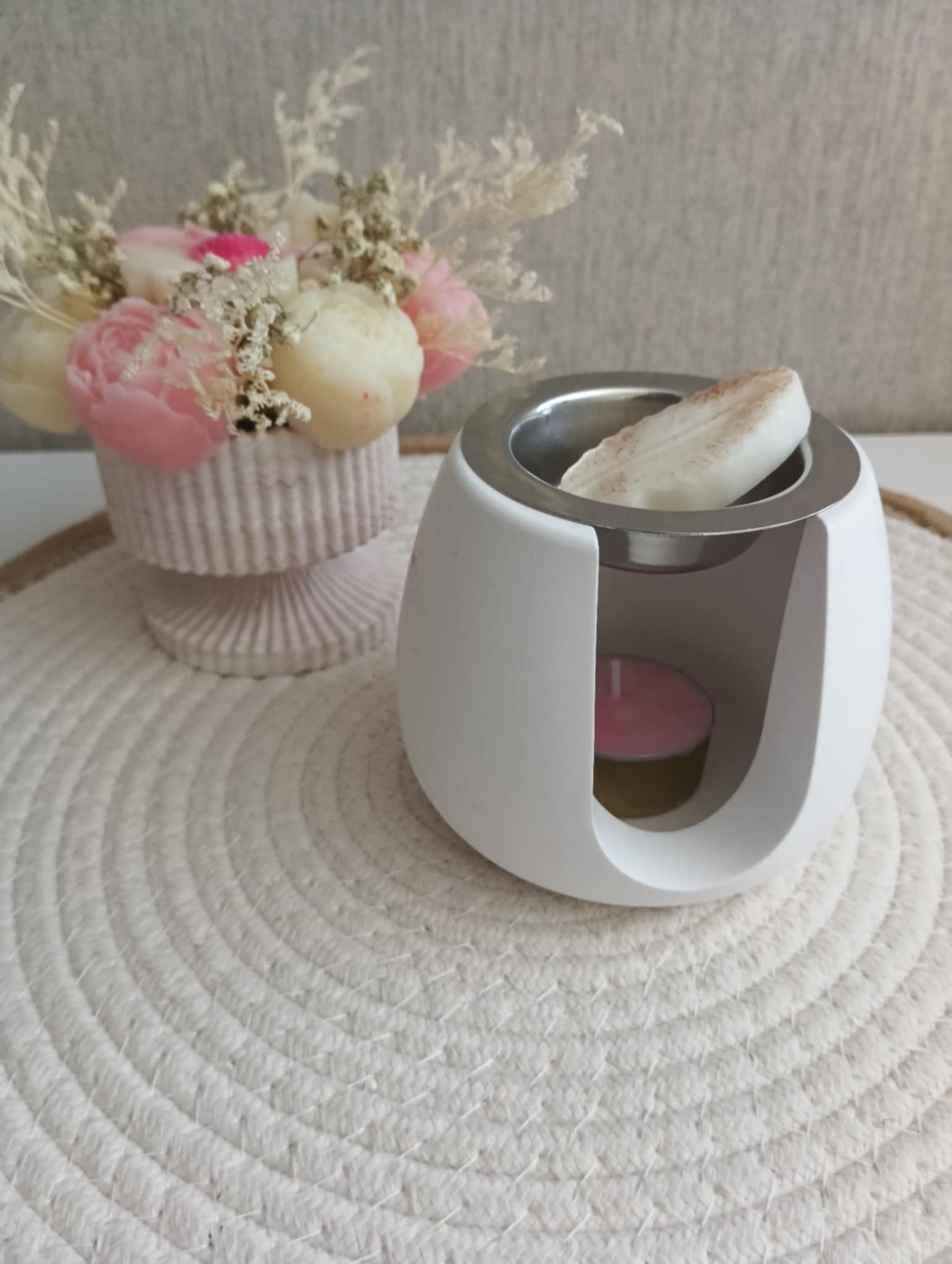 🕯️ Brûleur parfumé artisanal Yuna – Diffuseur de fondants fait main | Galiyumi Créas