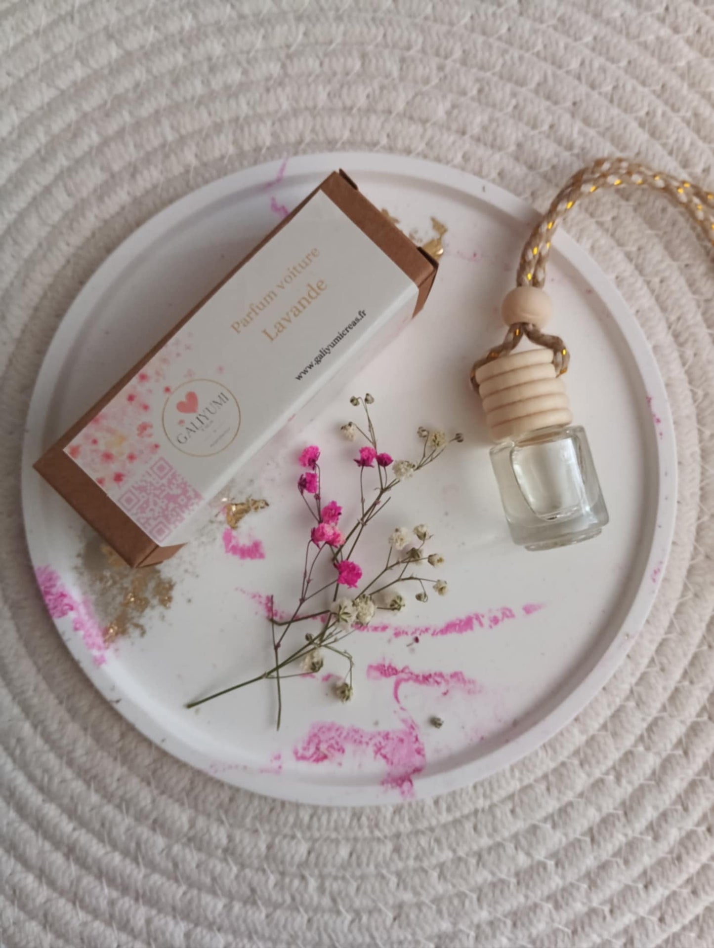 Parfum Voiture Lavande – Diffuseur Galiyumi Créas Fait Main