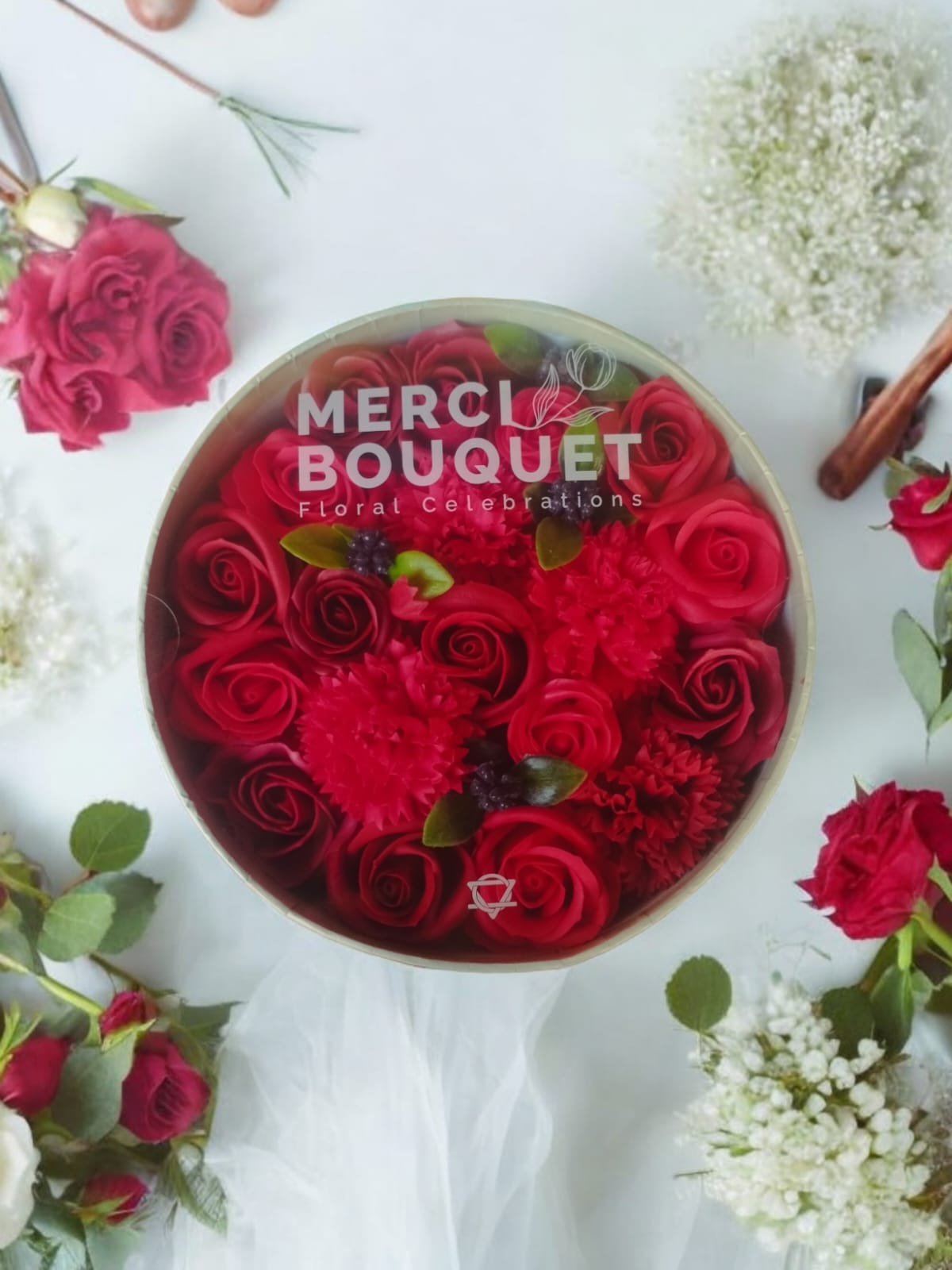 Bouquet Savon Passion - Éclat Rouge M