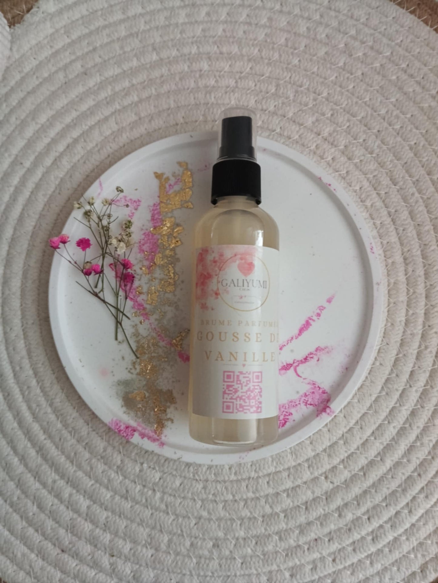 Brume parfumée textile 100ml Galiyumi Créas - Parfum de Grasse pour linge et maison