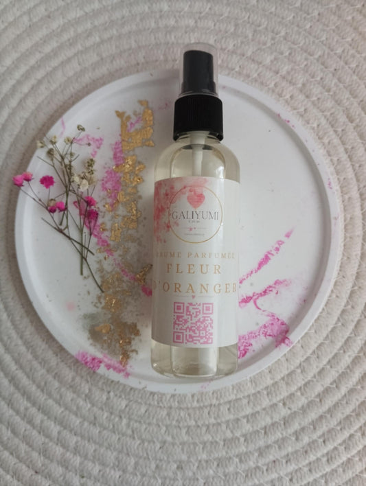 Brume parfumée Fleur d'Oranger Apaisante – Spray textile & intérieur 30ml / 100ml | Galiyumi Créas