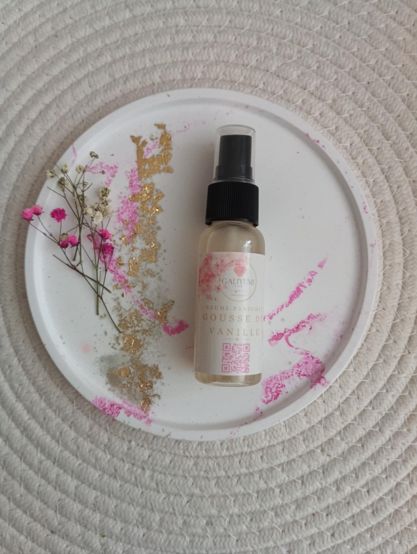 Brume parfumée Gousse de Vanille – Spray textile & ambiance 30ml / 100ml | Galiyumi Créas