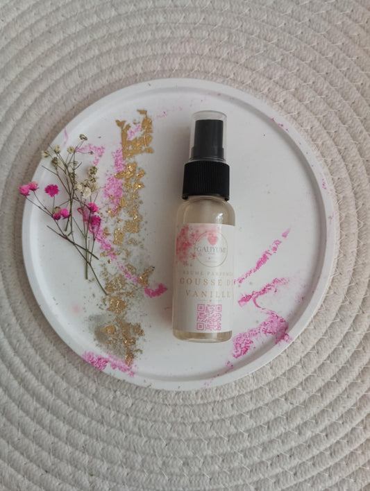 Brume parfumée Gousse de Vanille – Spray textile & ambiance 30ml / 100ml | Galiyumi Créas