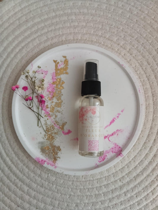 Brume parfumée Fleur d'Oranger Apaisante – Spray textile & intérieur 30ml / 100ml | Galiyumi Créas