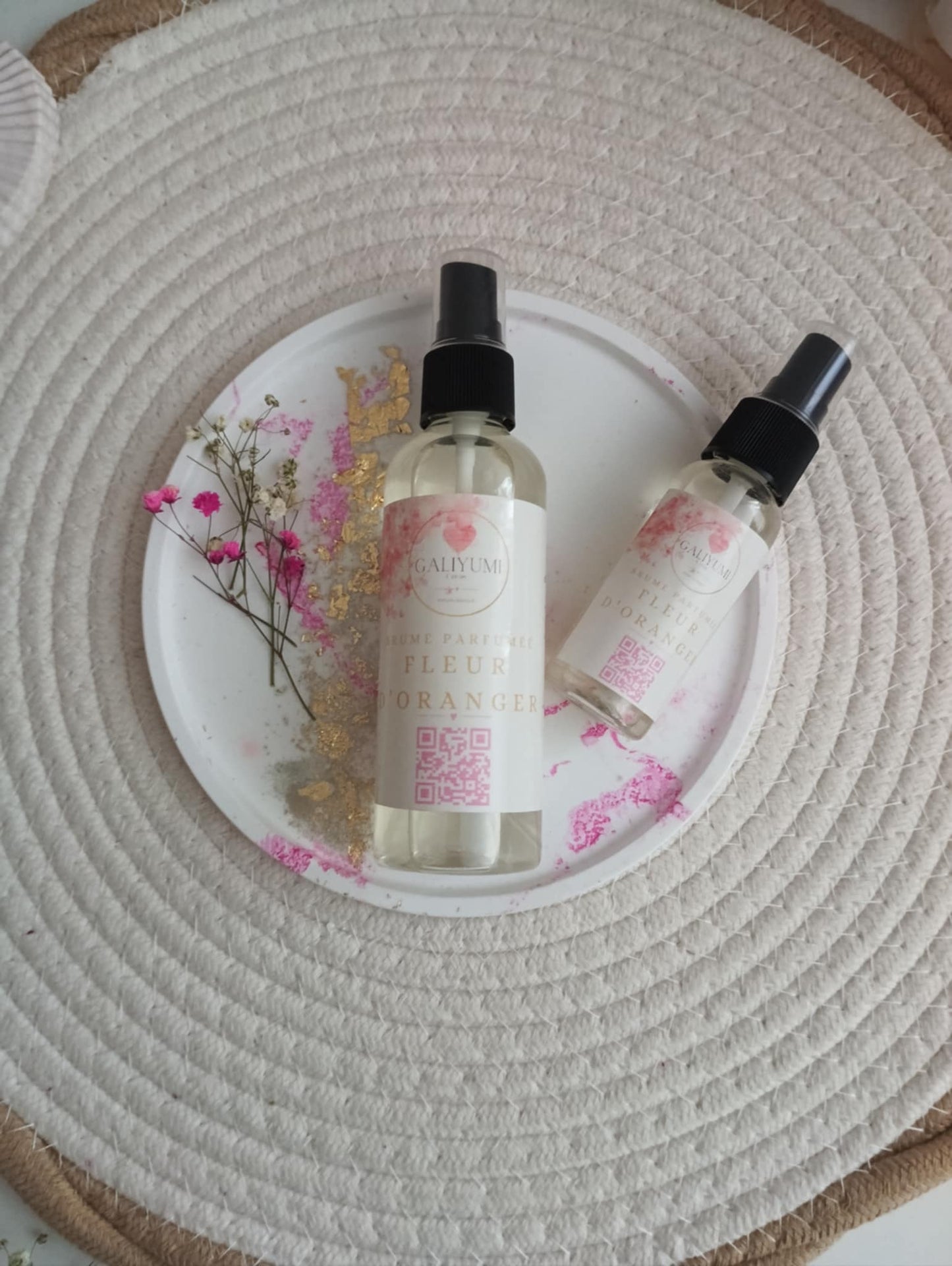 Brume parfumée textile 30ml Galiyumi Créas - Parfum de Grasse pour linge et maison