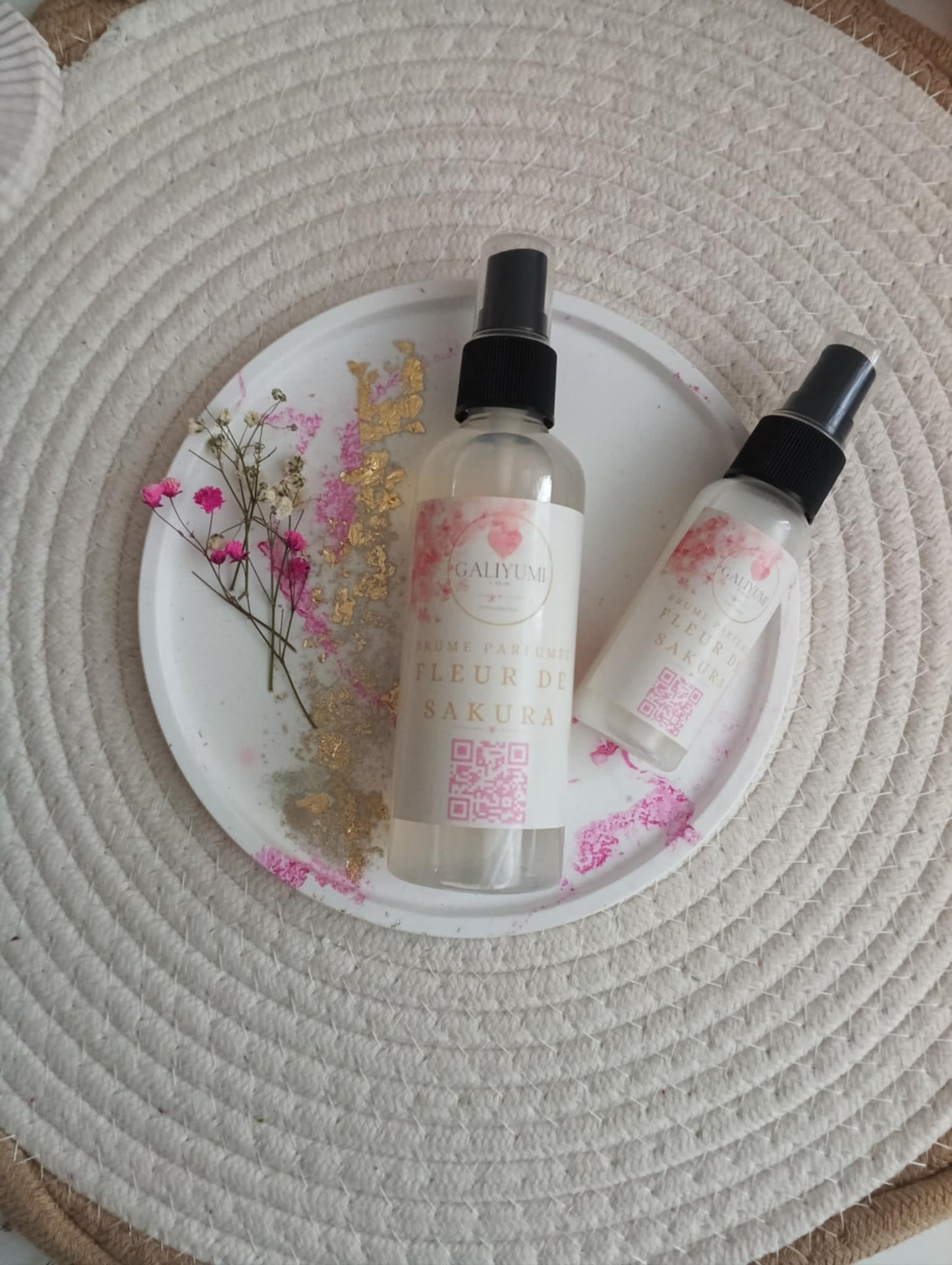 Brume parfumée textile 30ml Galiyumi Créas - Parfum de Grasse pour linge et maison