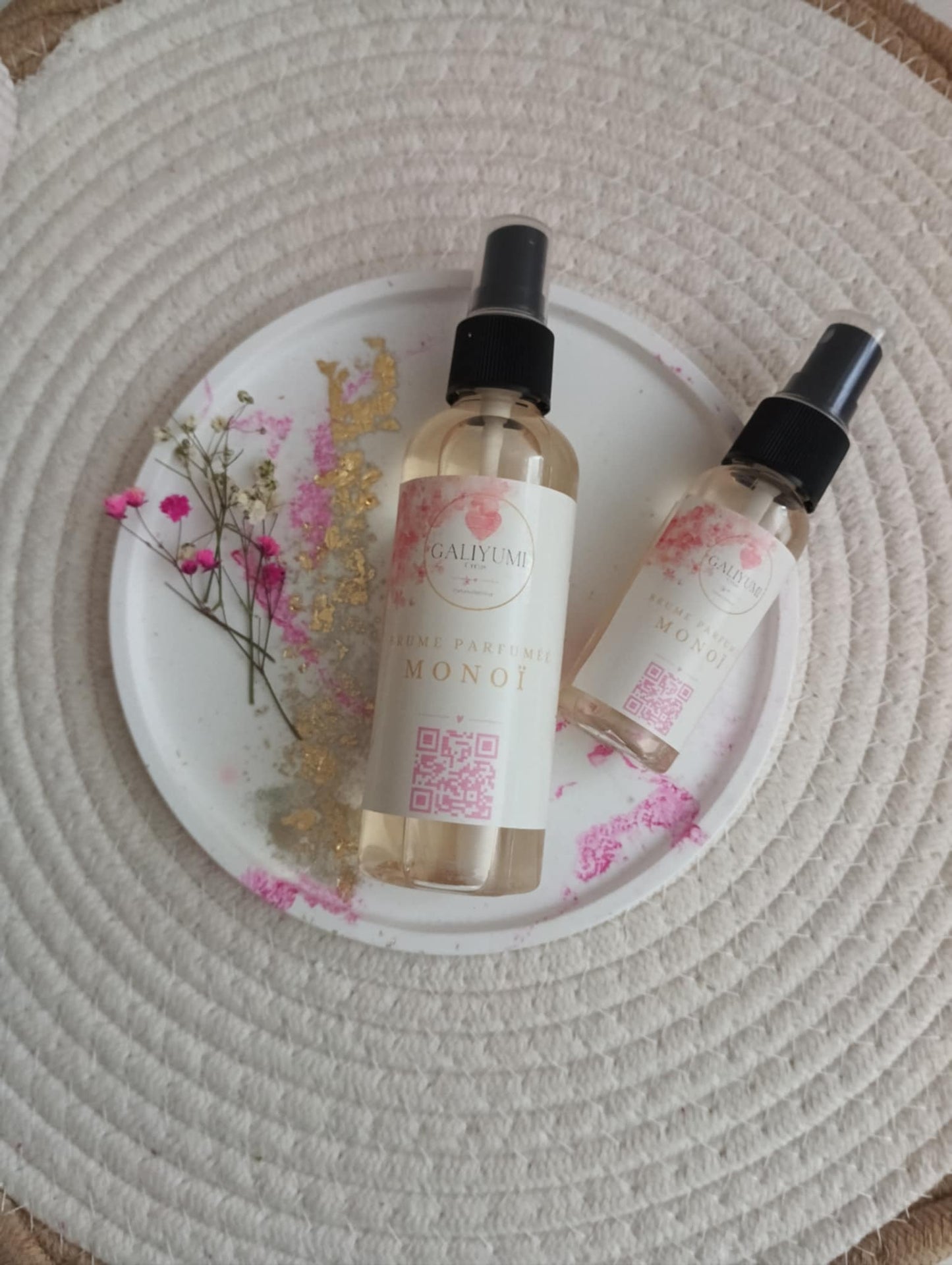 Brume parfumée textile 30ml Galiyumi Créas - Parfum de Grasse pour linge et maison