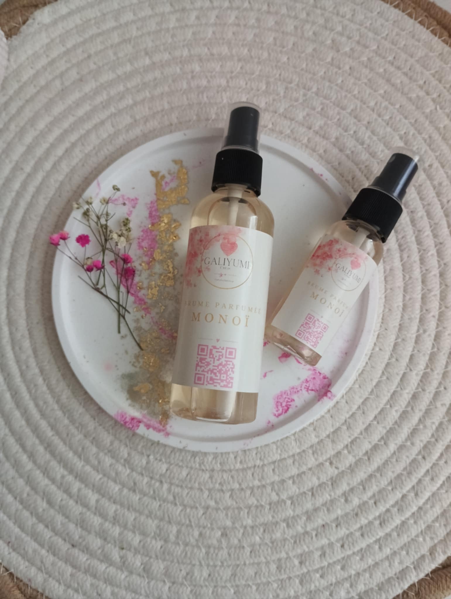 Brume parfumée textile 30ml Galiyumi Créas - Parfum de Grasse pour linge et maison