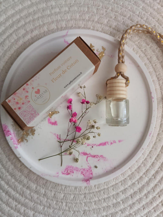 Parfum Voiture – Fleur de Coton | Douceur & pureté au quotidien