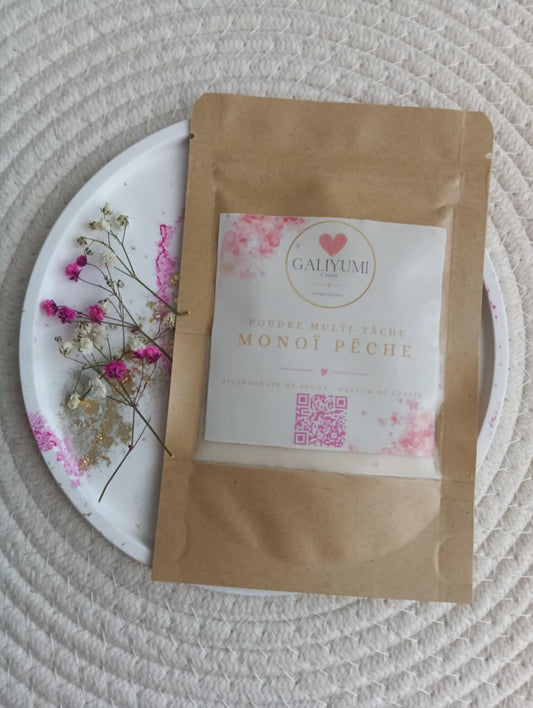 Poudre Multi-Tâche Parfumée – Monoï Pêche | Nettoie, Parfume & Adoucit
